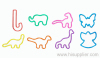 silicone animal shaped bands