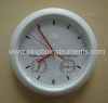 Garden thermometer & hygrometer include clock