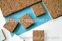 Cork pad for glass industry