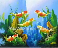 oil painting of fish