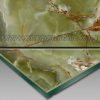Green Onyx and Glass Composite Panel