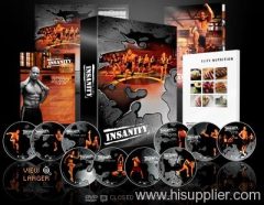 Insanity 60 Day 13DVD boxset with Nutrition Brochure and Guides-Free Shipping,$20,moq 20,paypal and 4 days by DHL