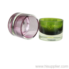 Glass candle holder