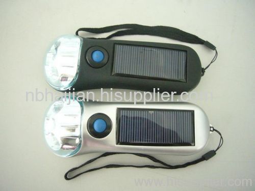 Solar LED flashlight