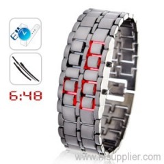 Cheap Japanese-inspired red LED digital watch