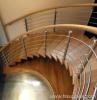 Stainless steel and wood stair fitting