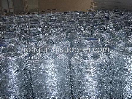 galvanized barbed wire