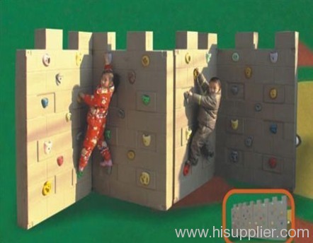 Children's plastic climbing wall