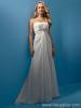 2010 sleeveless Floor-length chiffon bridal dress