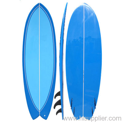 Epoxy Surfboard blue deck
