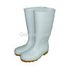 White PVC working boots