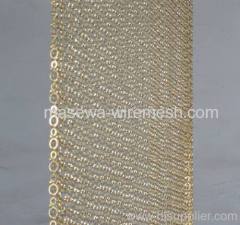 decorative circle mesh brass metal ring curtain