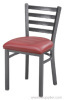 China Metal Vinyl Ladder Back Dinner Chair