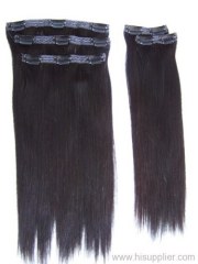 100%remy clip in hair extension