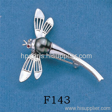 18K Freshwater Pearl Brooch