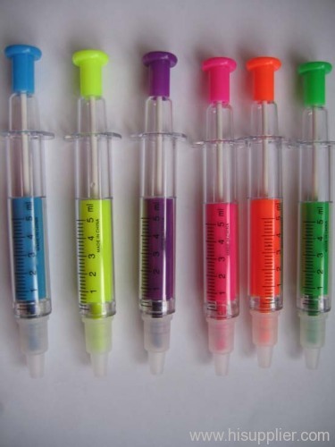 medical syringe highlighter pen