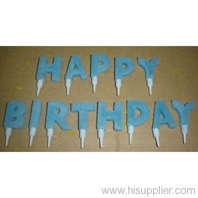 letter cadles, happy birthday party cadles