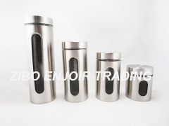Coffee jar with stainless steel case