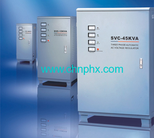 SVC three-phase high accuracy full automatic AC voltage stabilizers