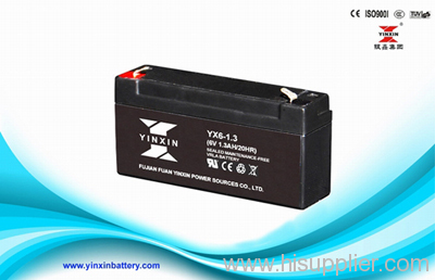 6V1.3AH valve regulated lead acid battery