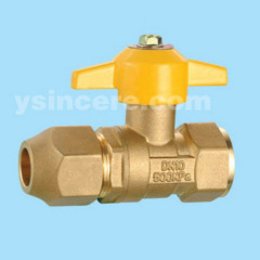 Brass compression gas valve