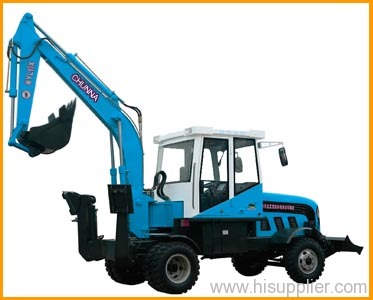 small hydraulic wheel excavator