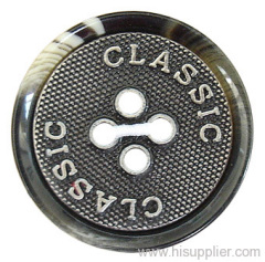 resin zinc combination button