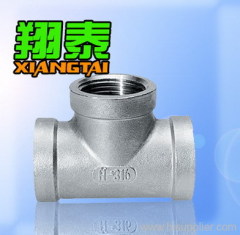 Stainless Steel Screwed Threaded Tee,Equal Tee