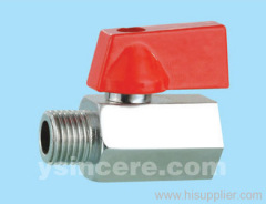 Brass Mini Ball Valve Forged Body Zinc Alloy Handle