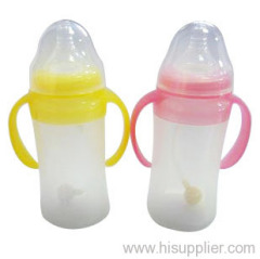 230ml silicone baby feeding bottle with 10.2g silicone nipple