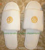 hotel open-toe velour slippers