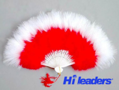 Decorative dyed feather fan