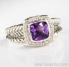 925 sterling silver rings inspired jewelry 7mm Amethyst Petite Albion Ring