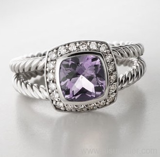Gemstone Ring Designer Inspired Jewelry 7mm Lavender Amethyst Petite Albion Ring