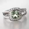 sterling silver ring prasiolite ring 925 sterling silver ring fashion jewelry