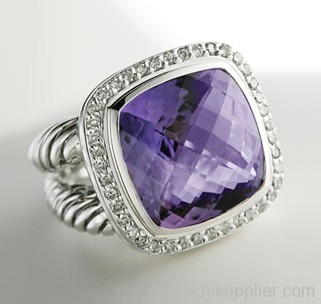 14mm amethyst albion ring 925 silver ring inspired jewelry designer jewelry