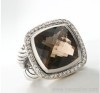 14mm smoky quartz ablion ring gemstone ring high quality imitation brand jewelry