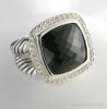 14mm black albion ring yurman ring gemstone jewelry 925 silver ring