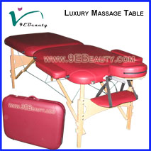 portable 2-section wooden massage table