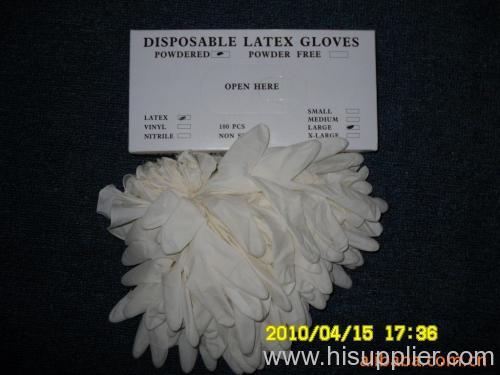 Disposable latex glove