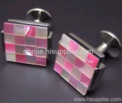 Pink Shell Cufflinks