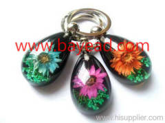real natural flower keychains,keyring,key ring