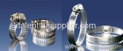 Worm drive hose clamp