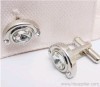 White Crystal Cufflinks