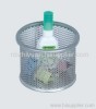 Silver Metal Mesh Clip Holder