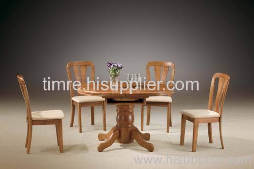 wooden dining table and chair