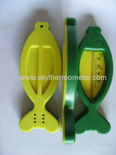 plastic case glass thermometer