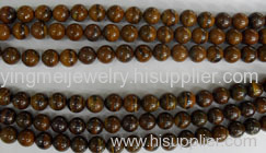 Iron Tiger Eye Round Beads