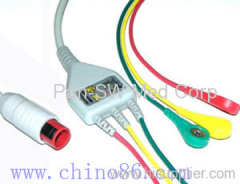 BIONET one piece three lead ECG cable and leadwire