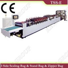TSS-E Series Three Side Sealing & Stand Bag & Zipper Bag Making Machine